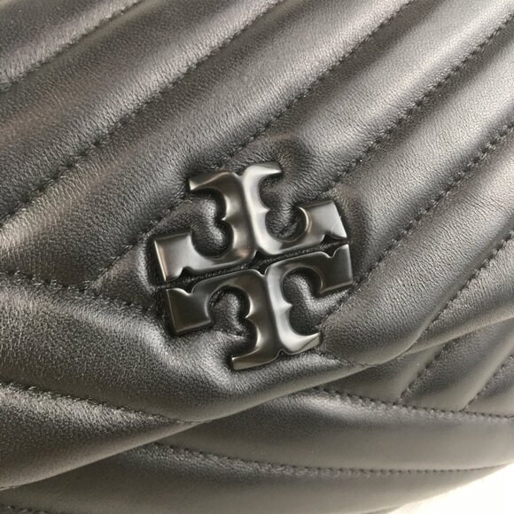 NEW Tory Burch Kira Chevron Large Convertible Should Bag Black - Picture 6 of 9